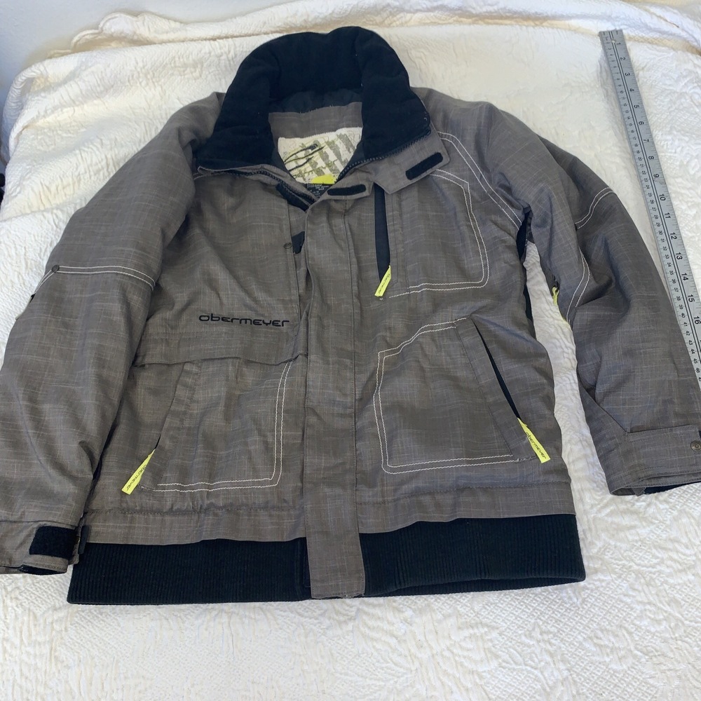 Obermeyer Zap Ski Jacket Boys Medium (10-12)‎ Full Zip Snowboard Coat Insulated